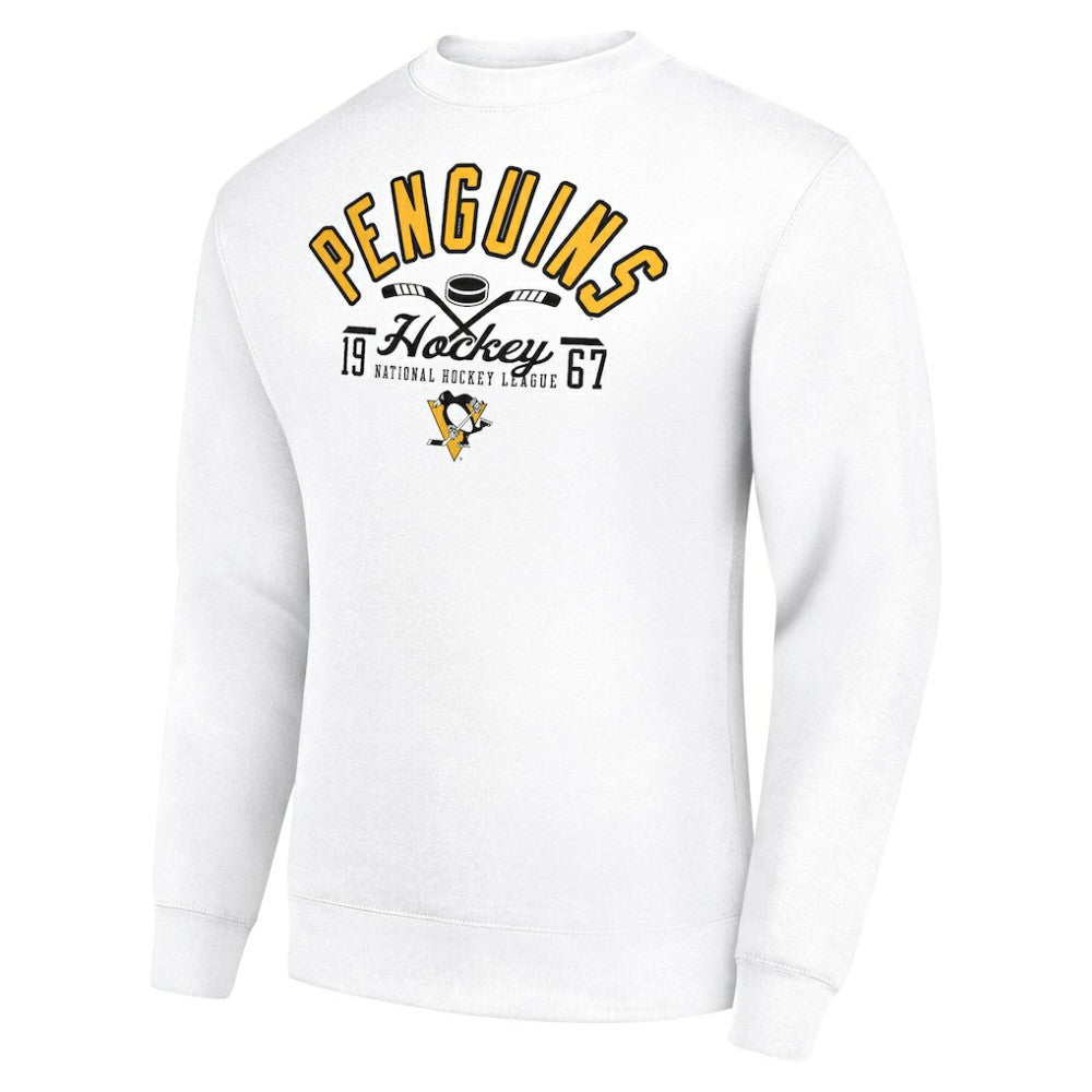 Pittsburgh Penguins Starter Stick And Puck Logo Fleece Pullover Sweatshirt Online