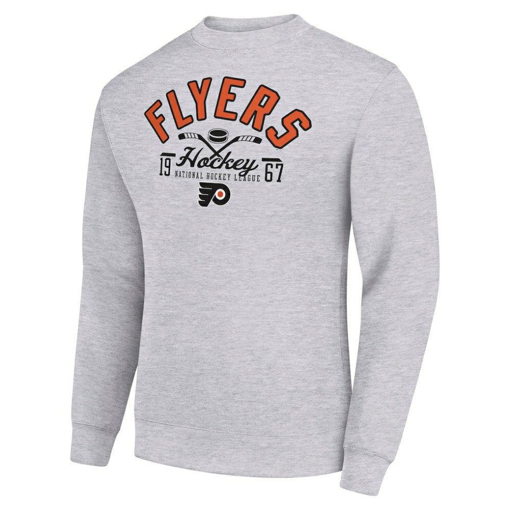 Philadelphia Flyers Starter Stick And Puck Logo Fleece Pullover Sweatshirt Discount