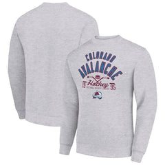 Colorado Avalanche Starter Stick And Puck Logo Fleece Pullover Sweatshirt Sale