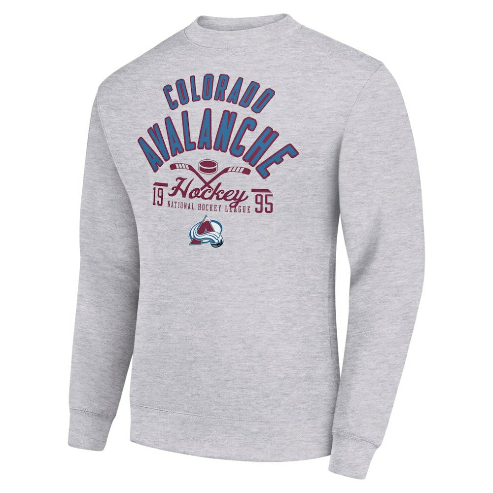Colorado Avalanche Starter Stick And Puck Logo Fleece Pullover Sweatshirt Sale