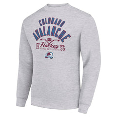Colorado Avalanche Starter Stick And Puck Logo Fleece Pullover Sweatshirt Sale