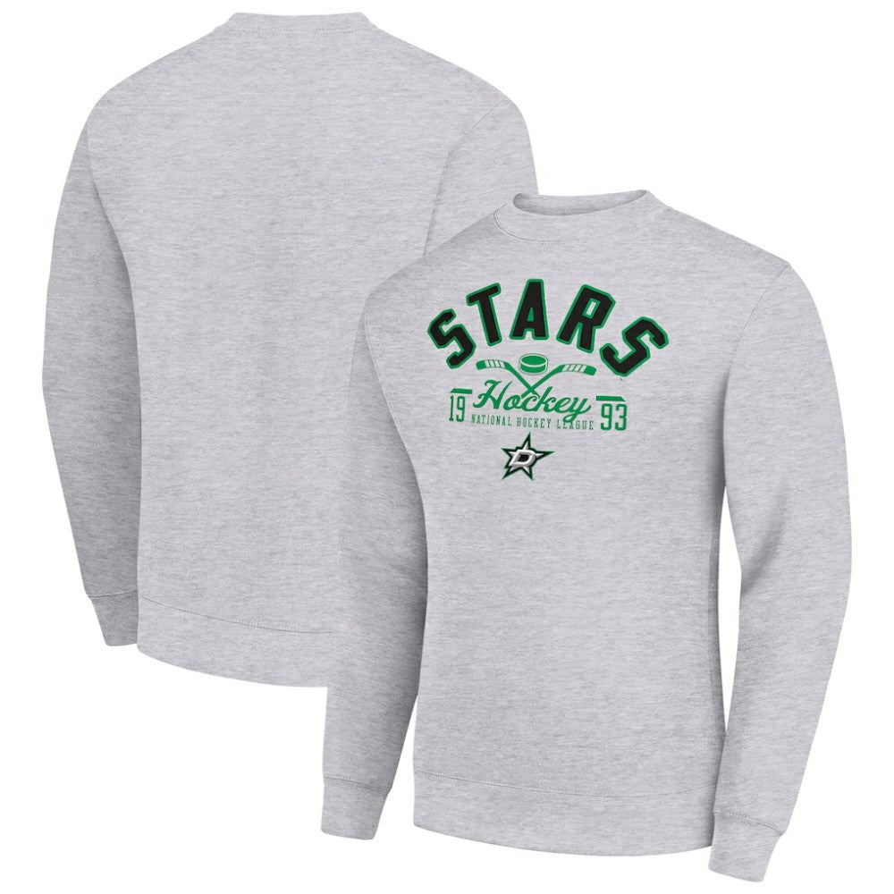 Dallas Stars Starter Stick And Puck Logo Fleece Pullover Sweatshirt On Sale