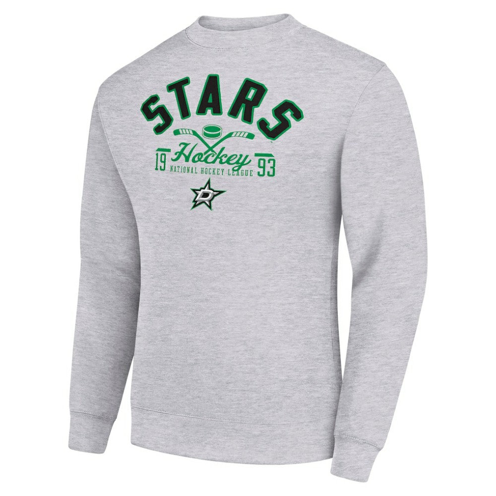 Dallas Stars Starter Stick And Puck Logo Fleece Pullover Sweatshirt On Sale