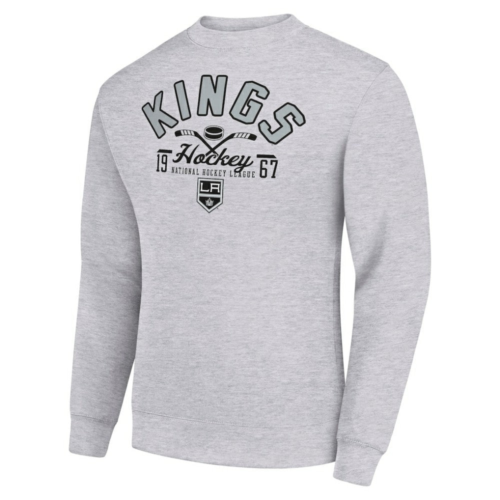 Los Angeles Kings Starter Stick And Puck Logo Fleece Pullover Sweatshirt Outlet