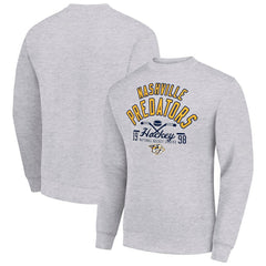 Nashville Predators Starter Stick And Puck Logo Fleece Pullover Sweatshirt Sale