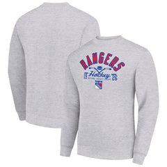 New York Rangers Starter Stick And Puck Logo Fleece Pullover Sweatshirt For Sale