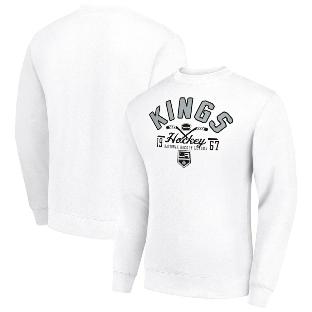 Los Angeles Kings Starter Stick And Puck Logo Fleece Pullover Sweatshirt On Sale