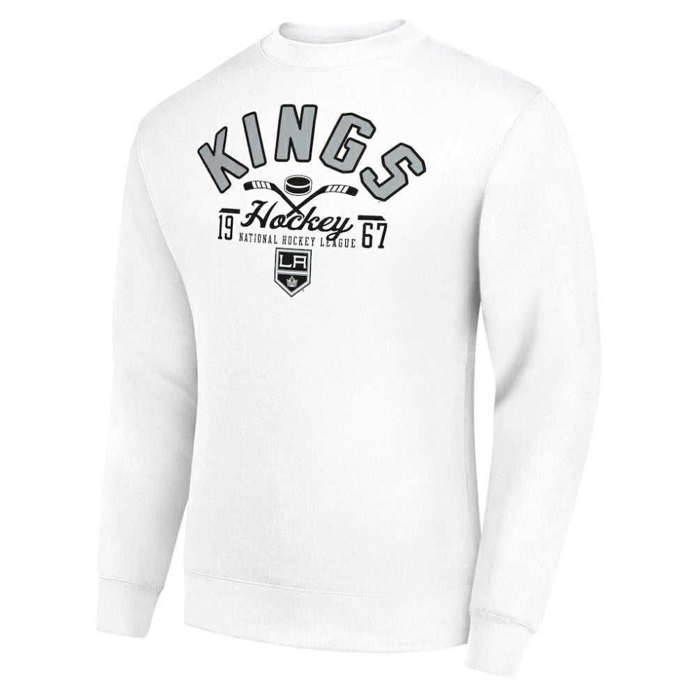 Los Angeles Kings Starter Stick And Puck Logo Fleece Pullover Sweatshirt On Sale