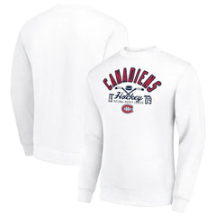 Montreal Canadiens Starter Stick And Puck Logo Fleece Pullover Sweatshirt Outlet