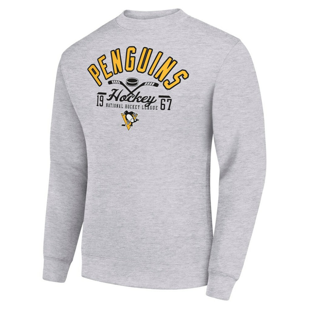 Pittsburgh Penguins Starter Stick And Puck Logo Fleece Pullover Sweatshirt Discount