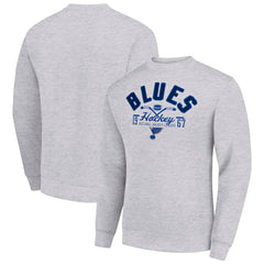 St. Louis Blues Starter Stick And Puck Logo Fleece Pullover Sweatshirt Discount