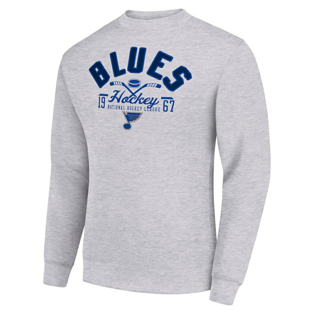 St. Louis Blues Starter Stick And Puck Logo Fleece Pullover Sweatshirt Discount