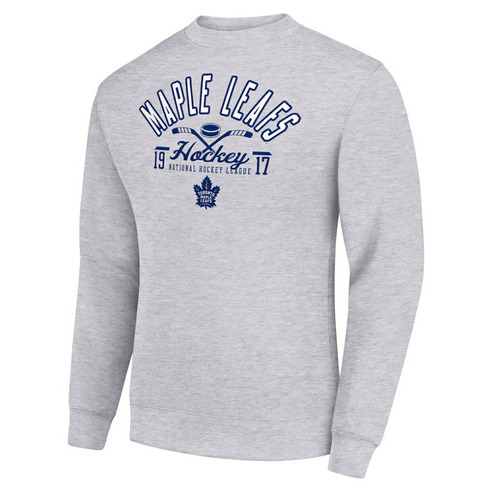 Toronto Maple Leafs Starter Stick And Puck Logo Fleece Pullover Sweatshirt Sale