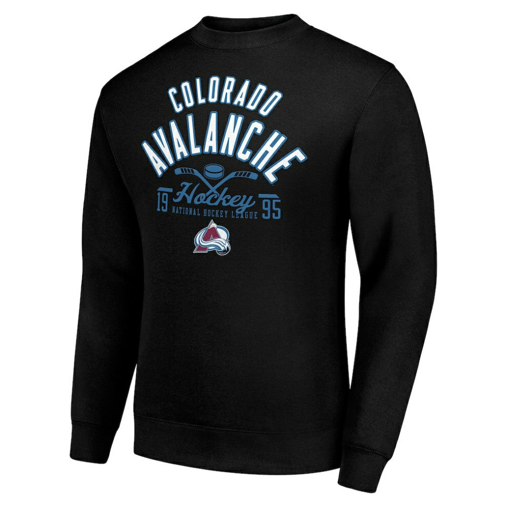 Colorado Avalanche Starter Stick And Puck Logo Fleece Pullover Sweatshirt Discount