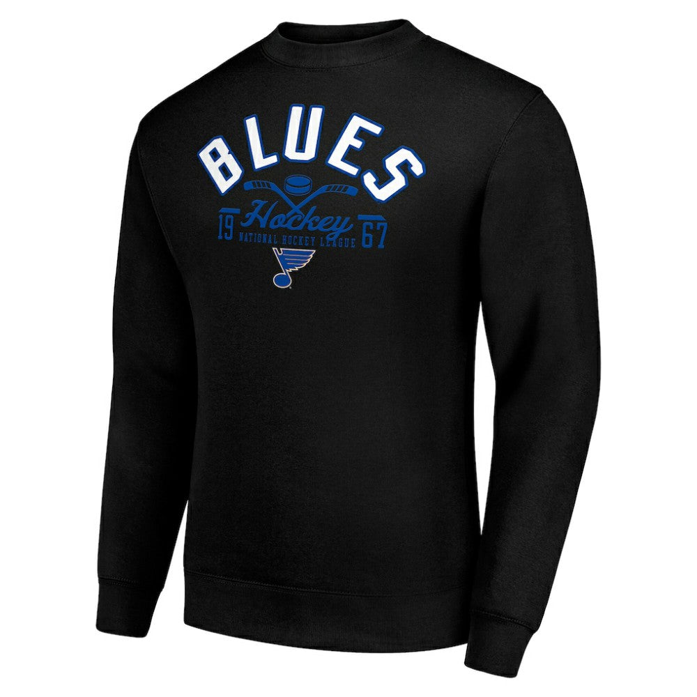 St. Louis Blues Starter Stick And Puck Logo Fleece Pullover Sweatshirt Discount