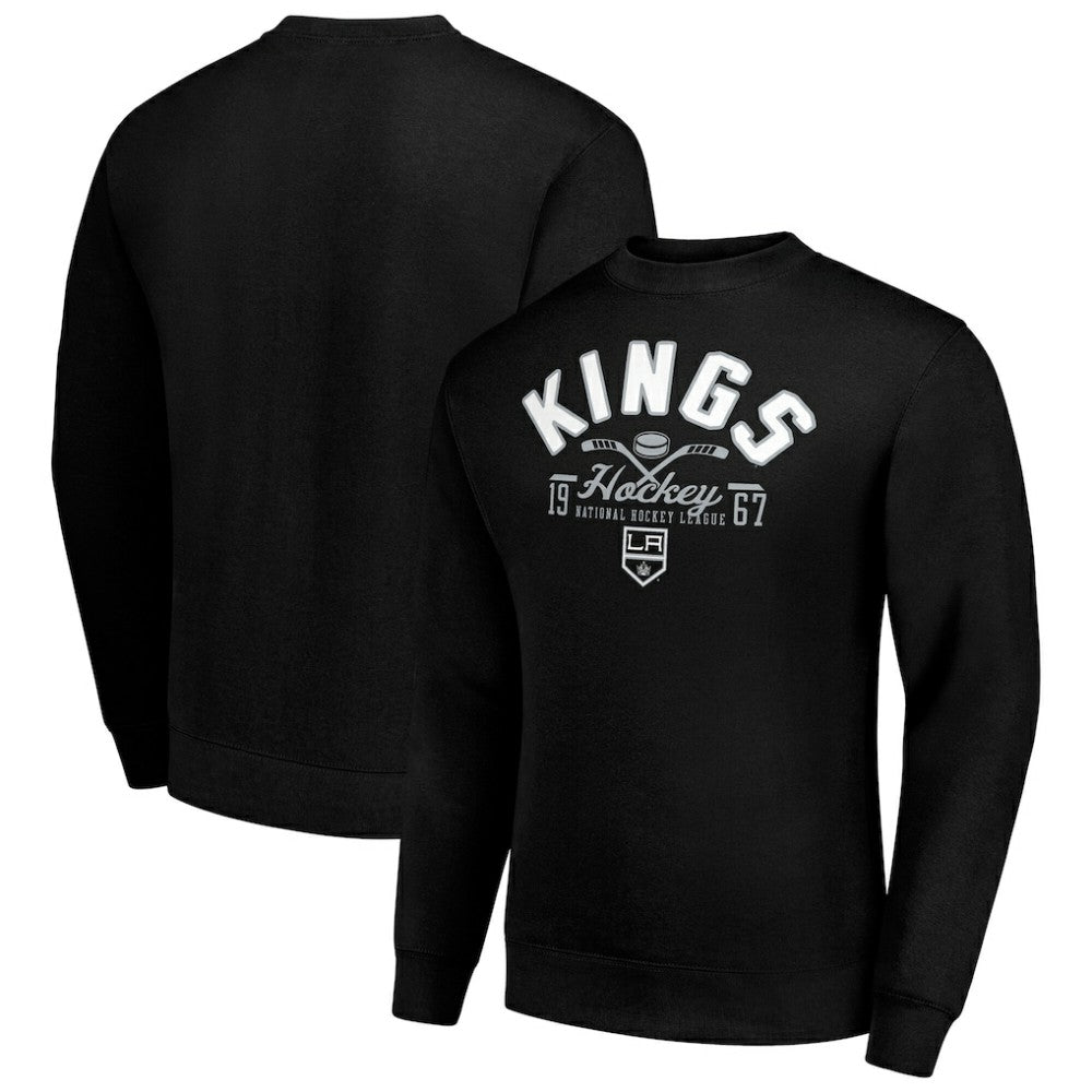 Los Angeles Kings Starter Stick And Puck Logo Fleece Pullover Sweatshirt Online