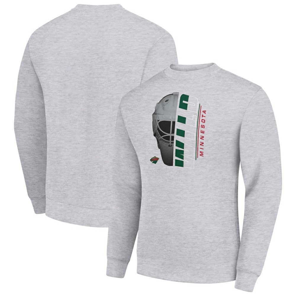 Minnesota Wild Starter  Half Helmet Team Logo Pullover Sweatshirt Online