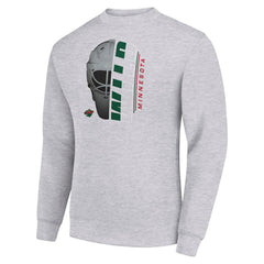 Minnesota Wild Starter  Half Helmet Team Logo Pullover Sweatshirt Online