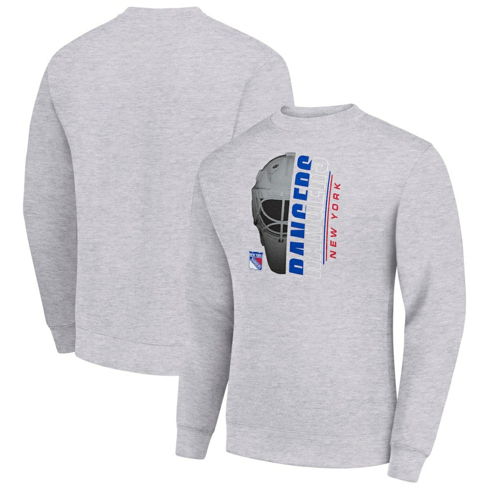 New York Rangers Starter  Half Helmet Team Logo Pullover Sweatshirt On Sale