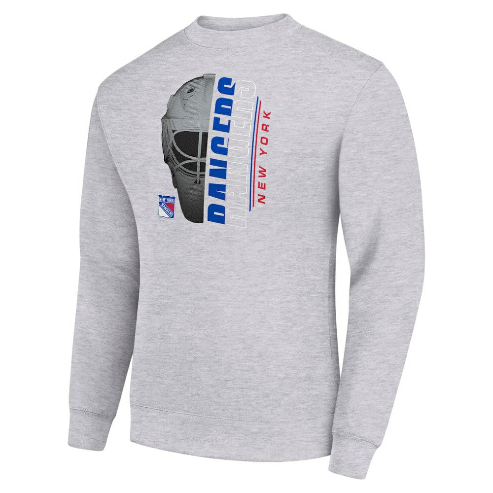 New York Rangers Starter  Half Helmet Team Logo Pullover Sweatshirt On Sale