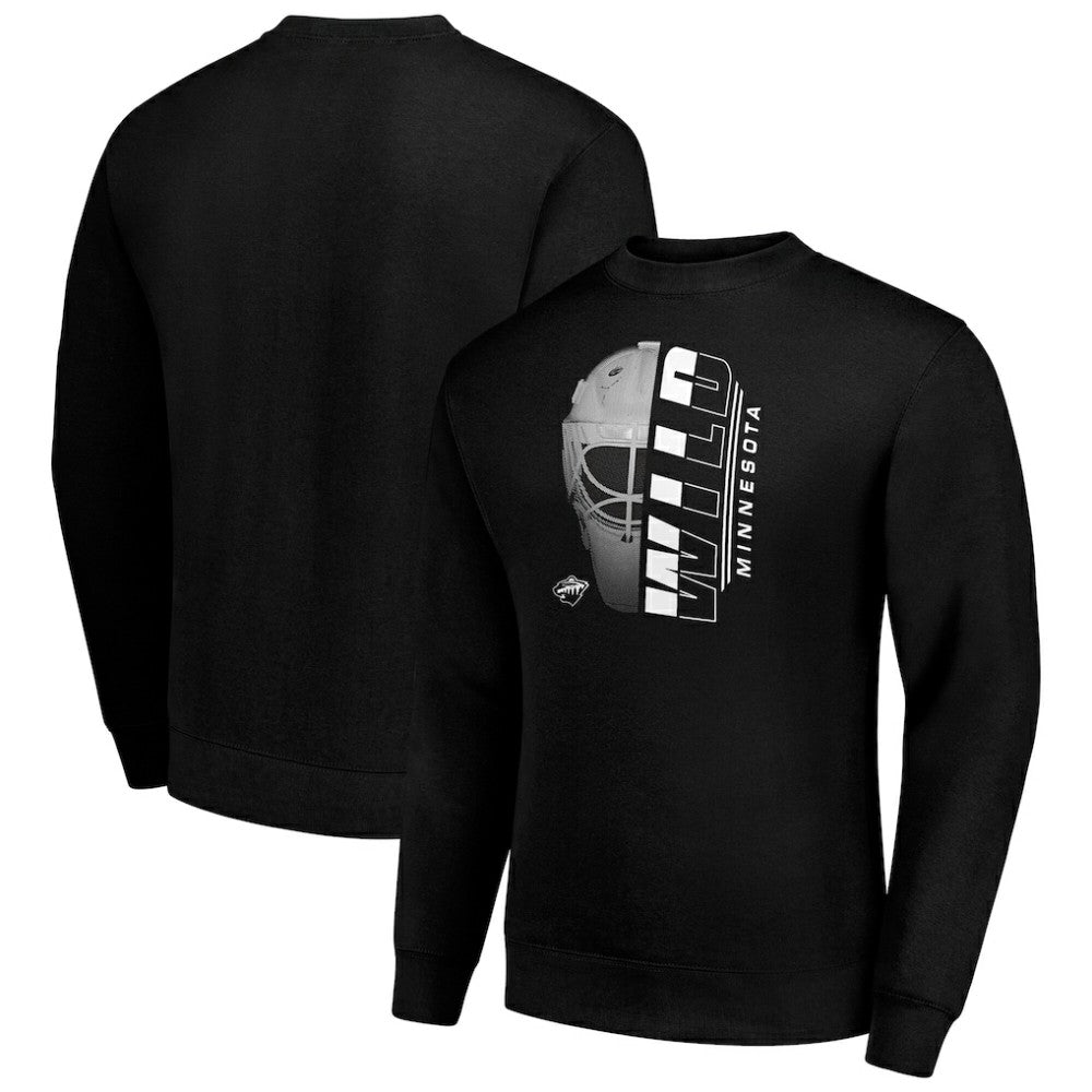 Minnesota Wild Starter  Half Helmet Team Logo Pullover Sweatshirt Sale