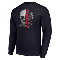 Washington Capitals Starter  Half Helmet Team Logo Pullover Sweatshirt On Sale