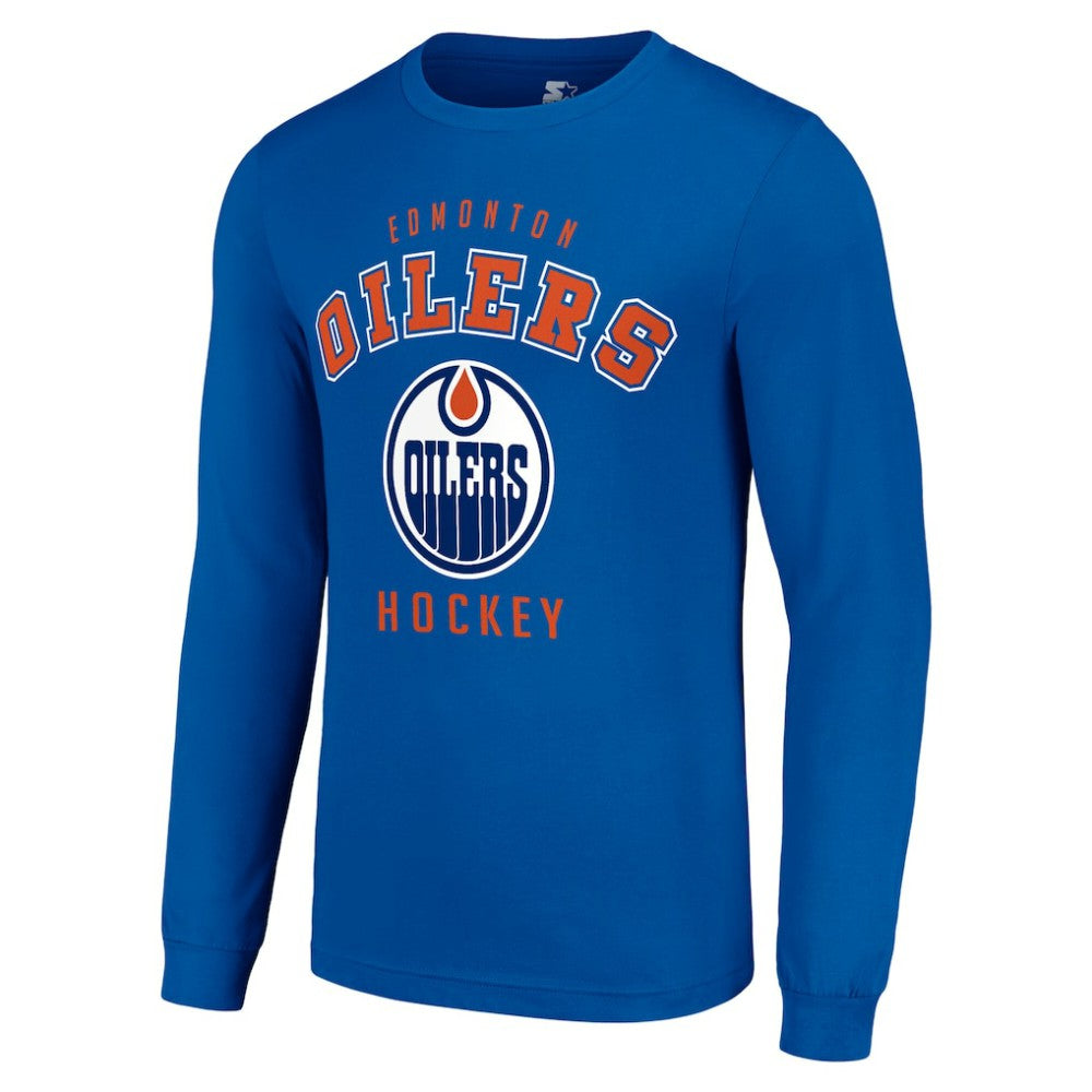 Edmonton Oilers Starter Logo Long Sleeve T-Shirt For Sale