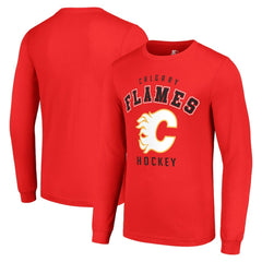 Calgary Flames Starter Logo Long Sleeve T-Shirt For Sale