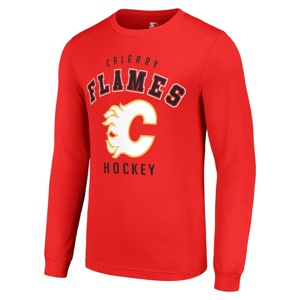 Calgary Flames Starter Logo Long Sleeve T-Shirt For Sale
