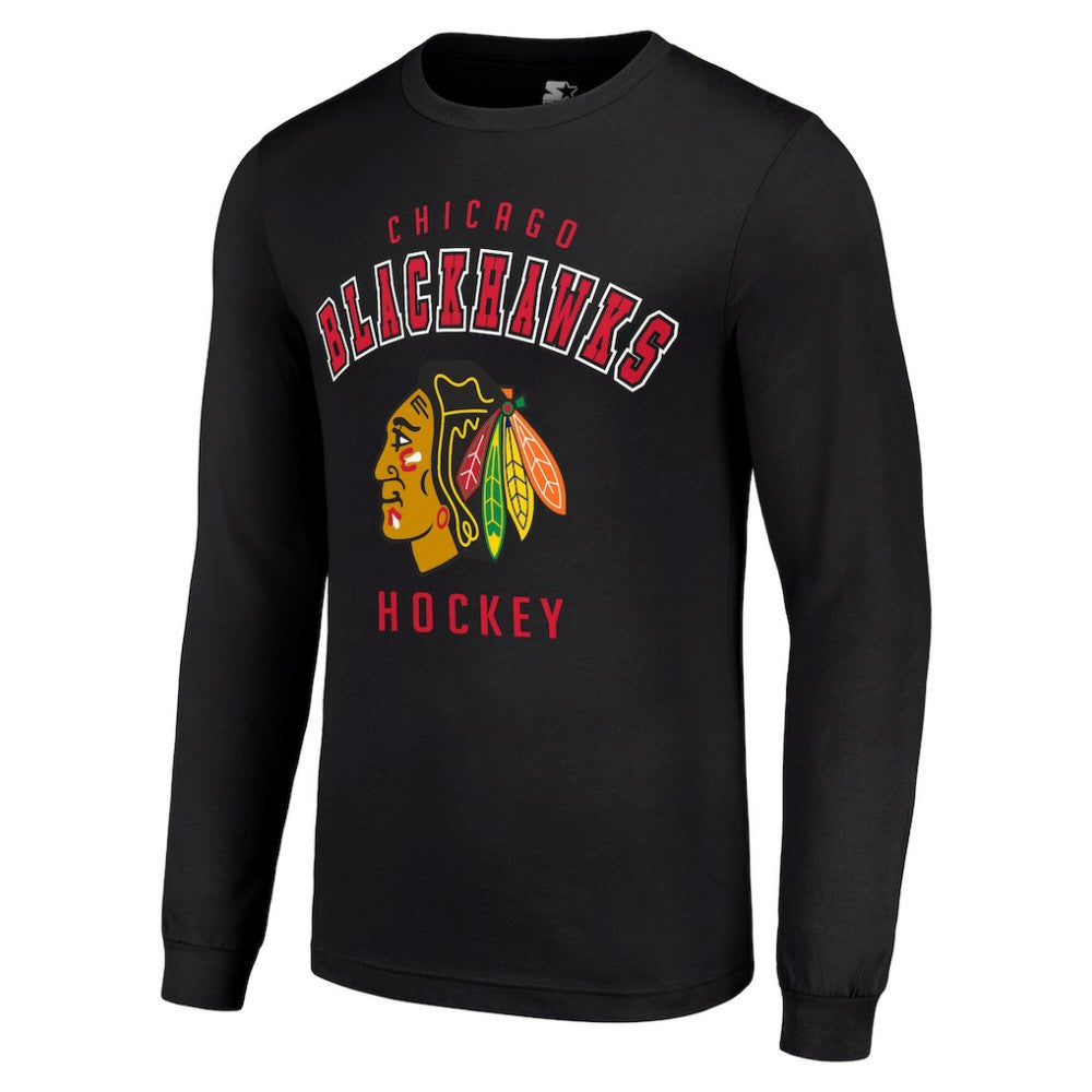 Chicago Blackhawks Starter Logo Long Sleeve T-Shirt Sale