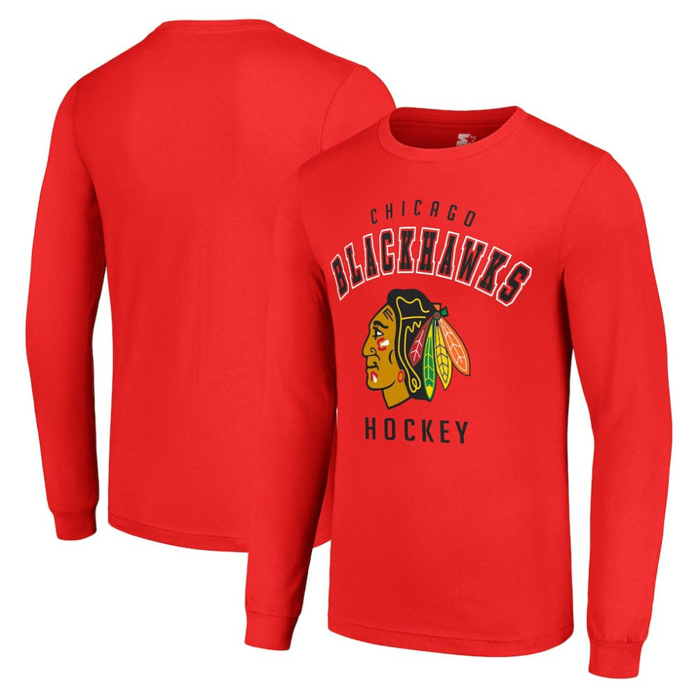 Chicago Blackhawks Starter Logo Long Sleeve T-Shirt Sale