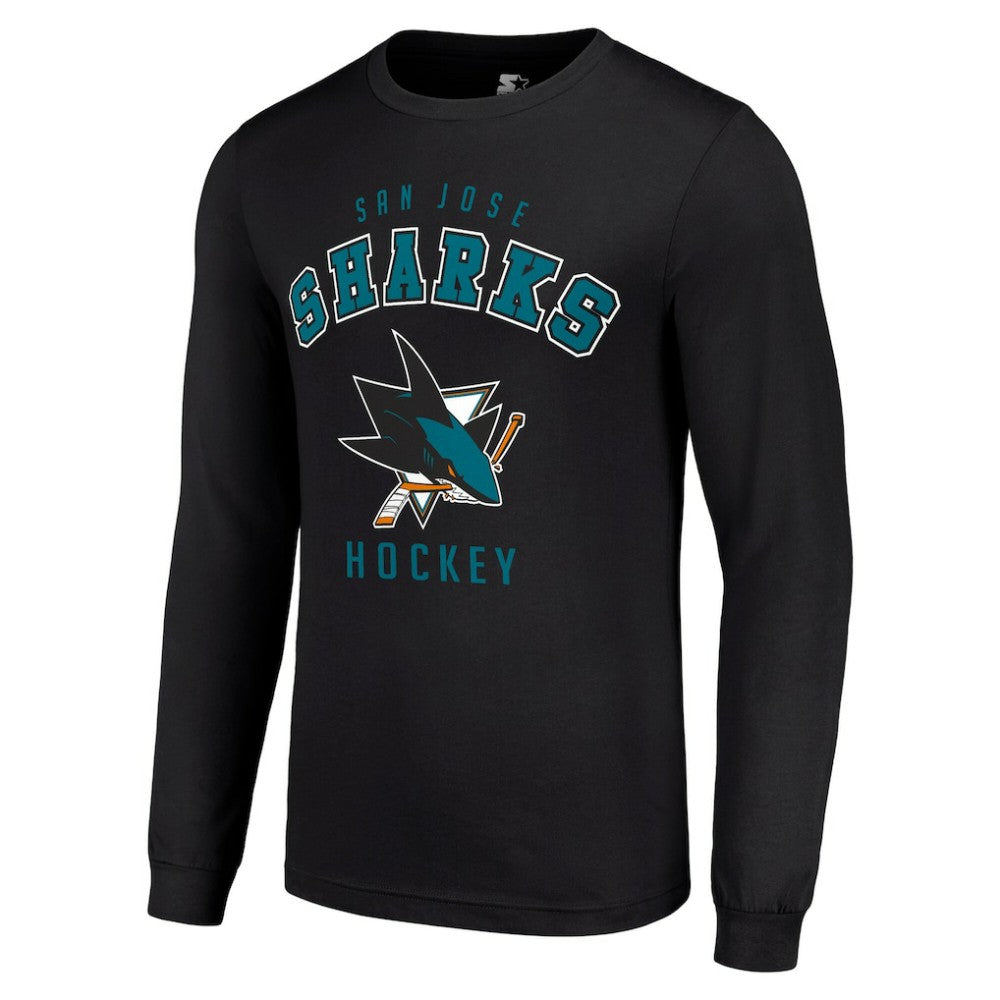 San Jose Sharks Starter Logo Long Sleeve T-Shirt Discount