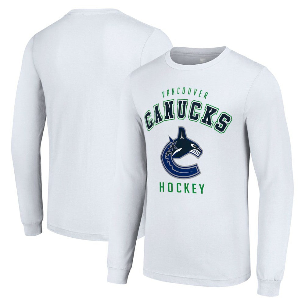 Vancouver Canucks Starter Logo Long Sleeve T-Shirt Discount