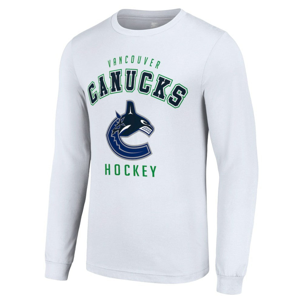 Vancouver Canucks Starter Logo Long Sleeve T-Shirt Discount