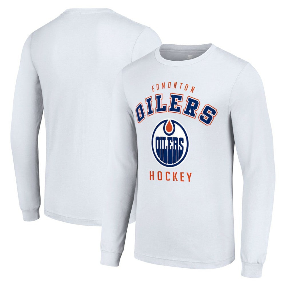 Edmonton Oilers Starter Logo Long Sleeve T-Shirt Sale