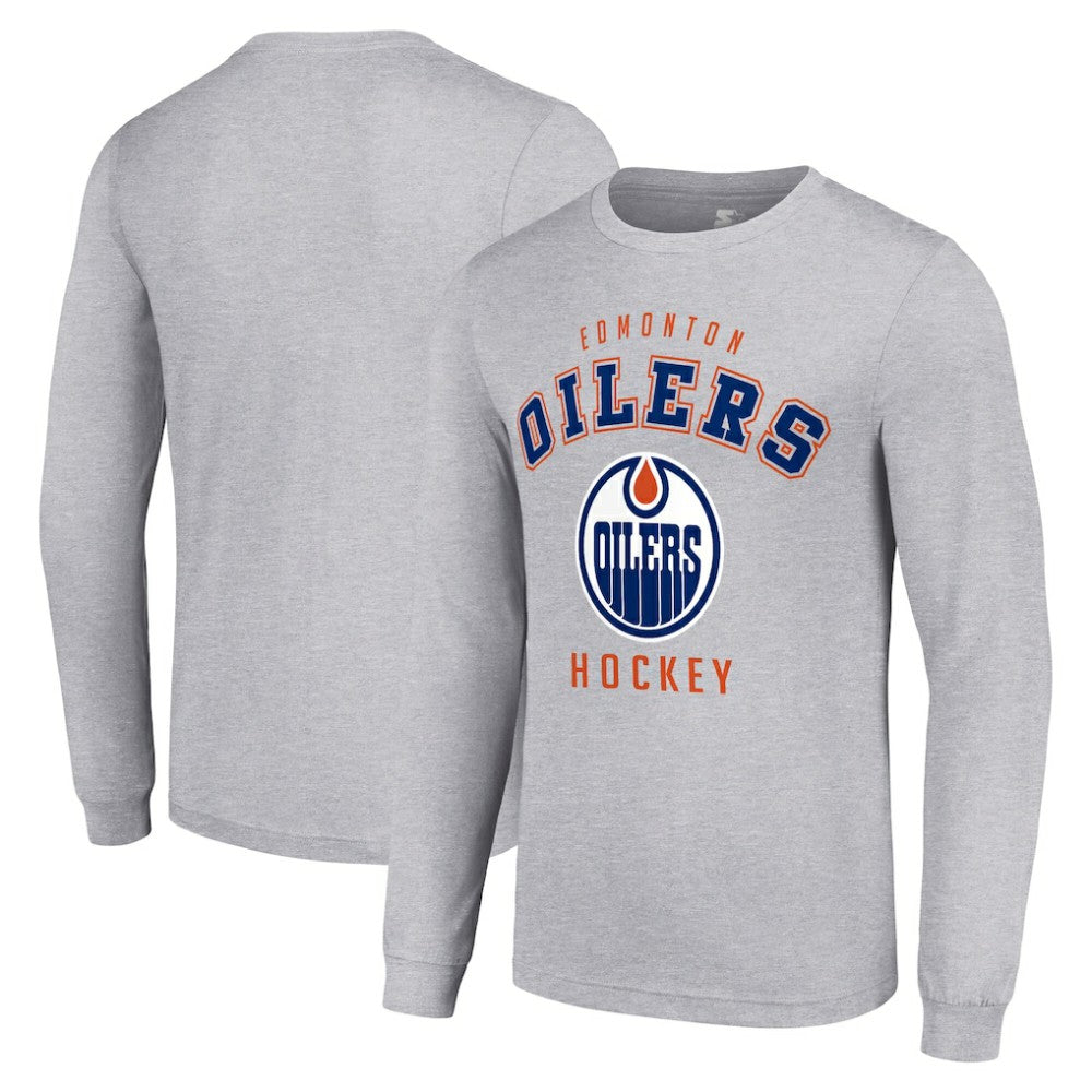 Edmonton Oilers Starter Logo Long Sleeve T-Shirt Outlet