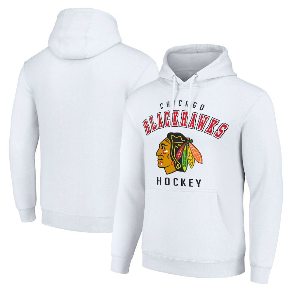 Chicago Blackhawks Starter Logo Pullover Hoodie Outlet
