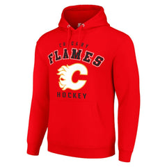 Calgary Flames Starter Logo Pullover Hoodie Outlet