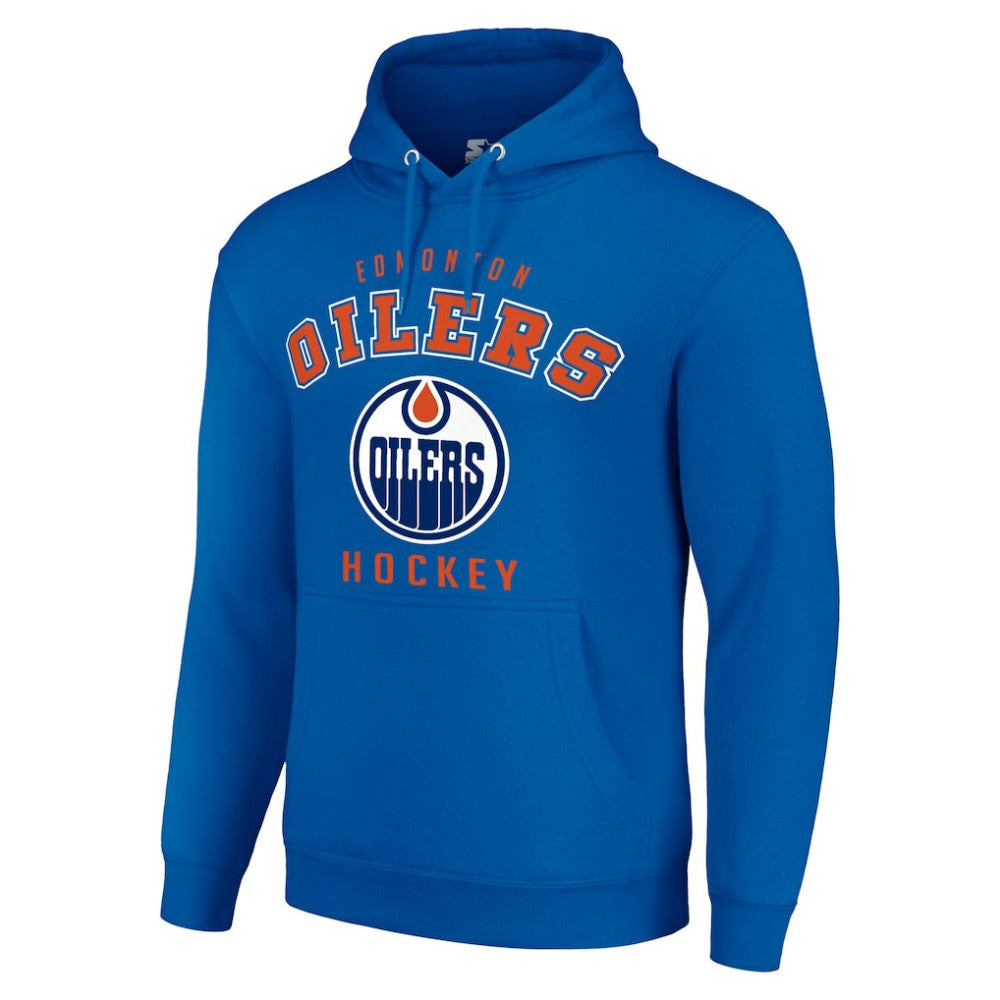 Edmonton Oilers Starter Logo Pullover Hoodie On Sale