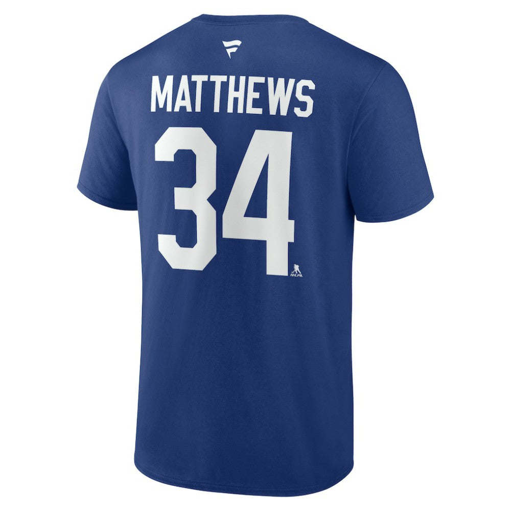 Auston Matthews Toronto Maple Leafs Fanatics Authentic Stack Name & Number T-Shirt On Sale