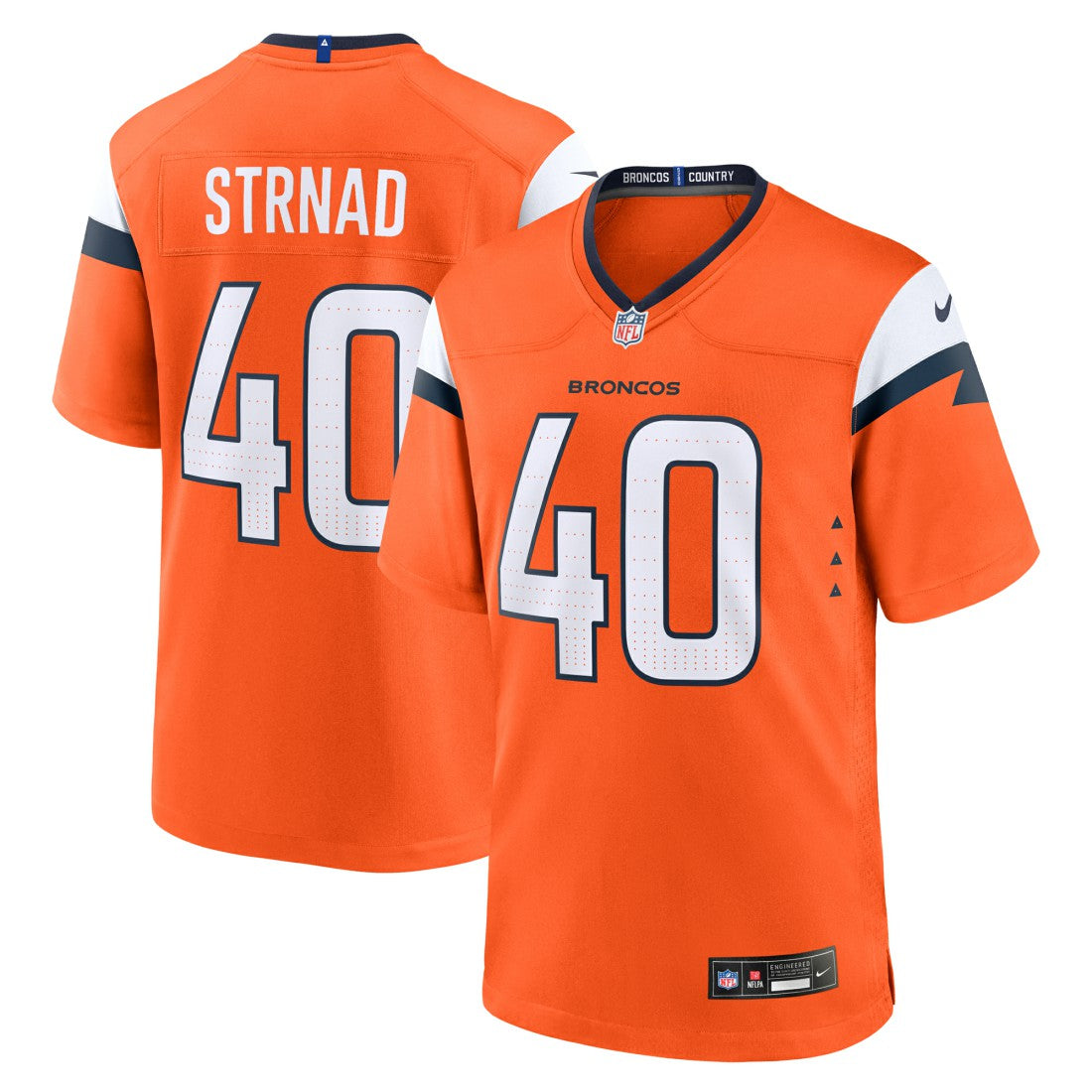 Denver Broncos Nike Justin Strnad  Team Game Jersey