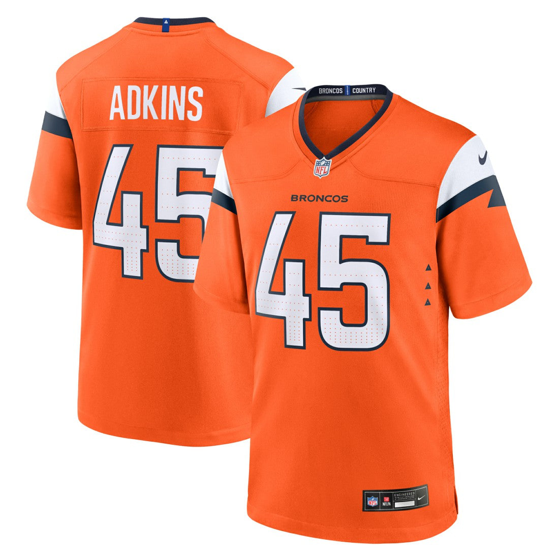 Denver Broncos Nike Nate Adkins  Team Game Jersey