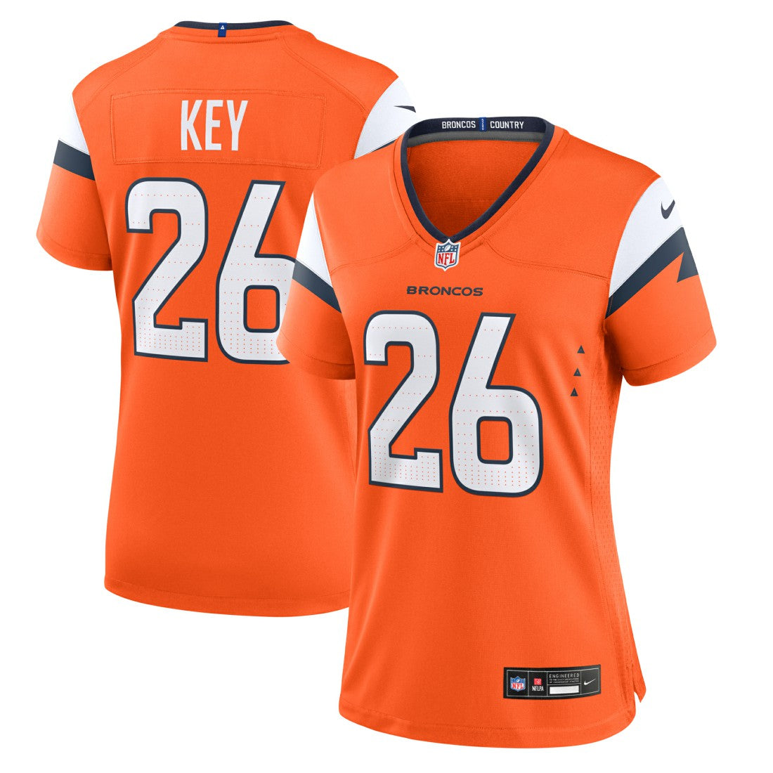 Denver Broncos Nike Devon Key  Women's Team Game Jersey