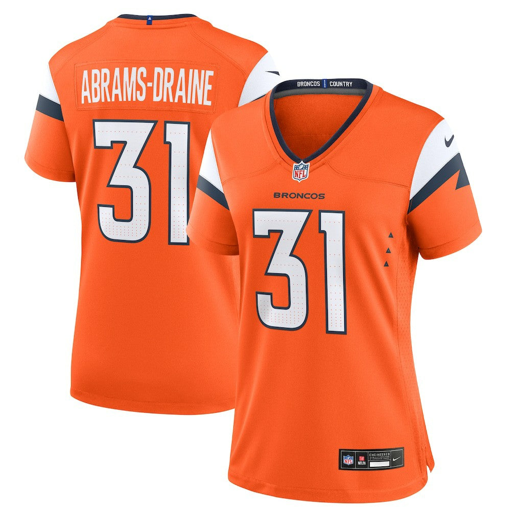 Denver Broncos Nike Kris Abrams-Draine  Women's Team Game Jersey