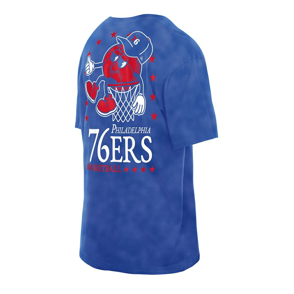 Philadelphia 76ers Old School Sport Enzyme Wash Oversized T-Shirt Discount