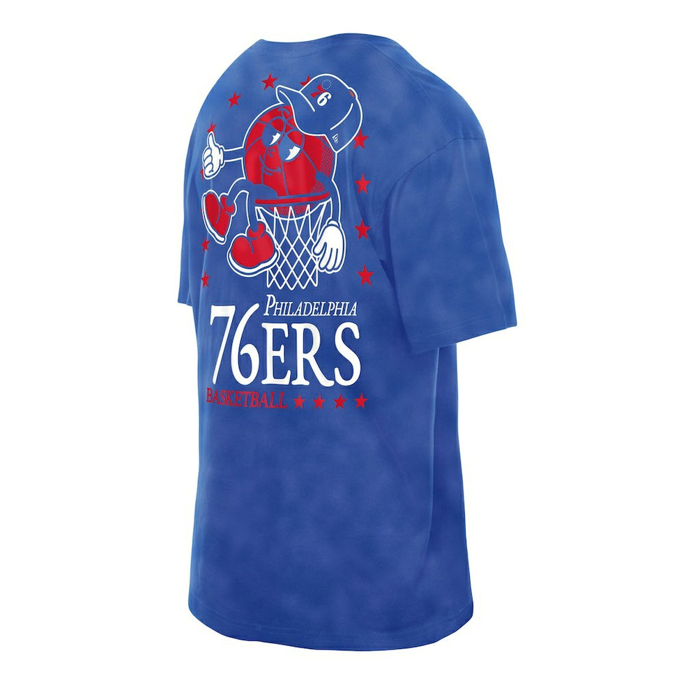 Philadelphia 76ers Old School Sport Enzyme Wash Oversized T-Shirt Discount