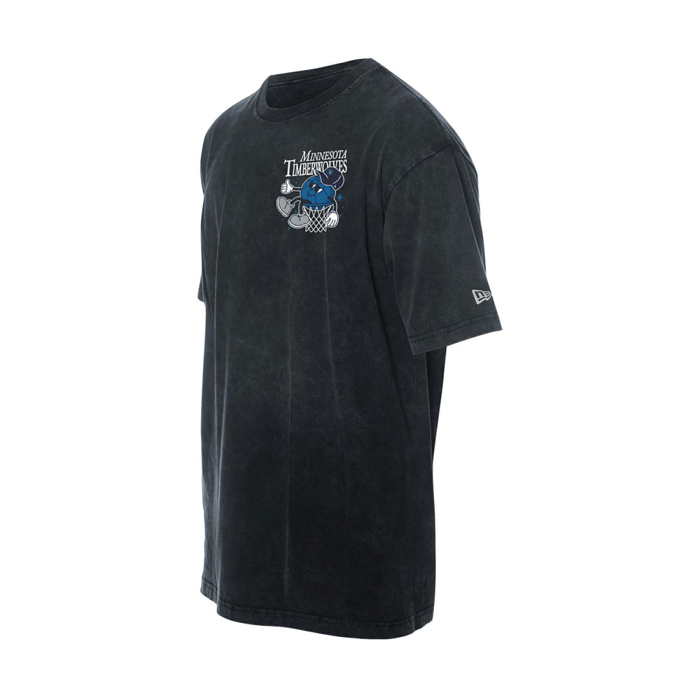 Minnesota Timberwolves Old School Sport Enzyme Wash Oversized T-Shirt New