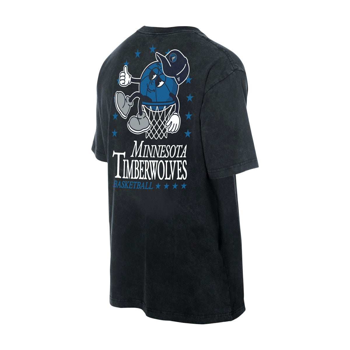 Minnesota Timberwolves Old School Sport Enzyme Wash Oversized T-Shirt New