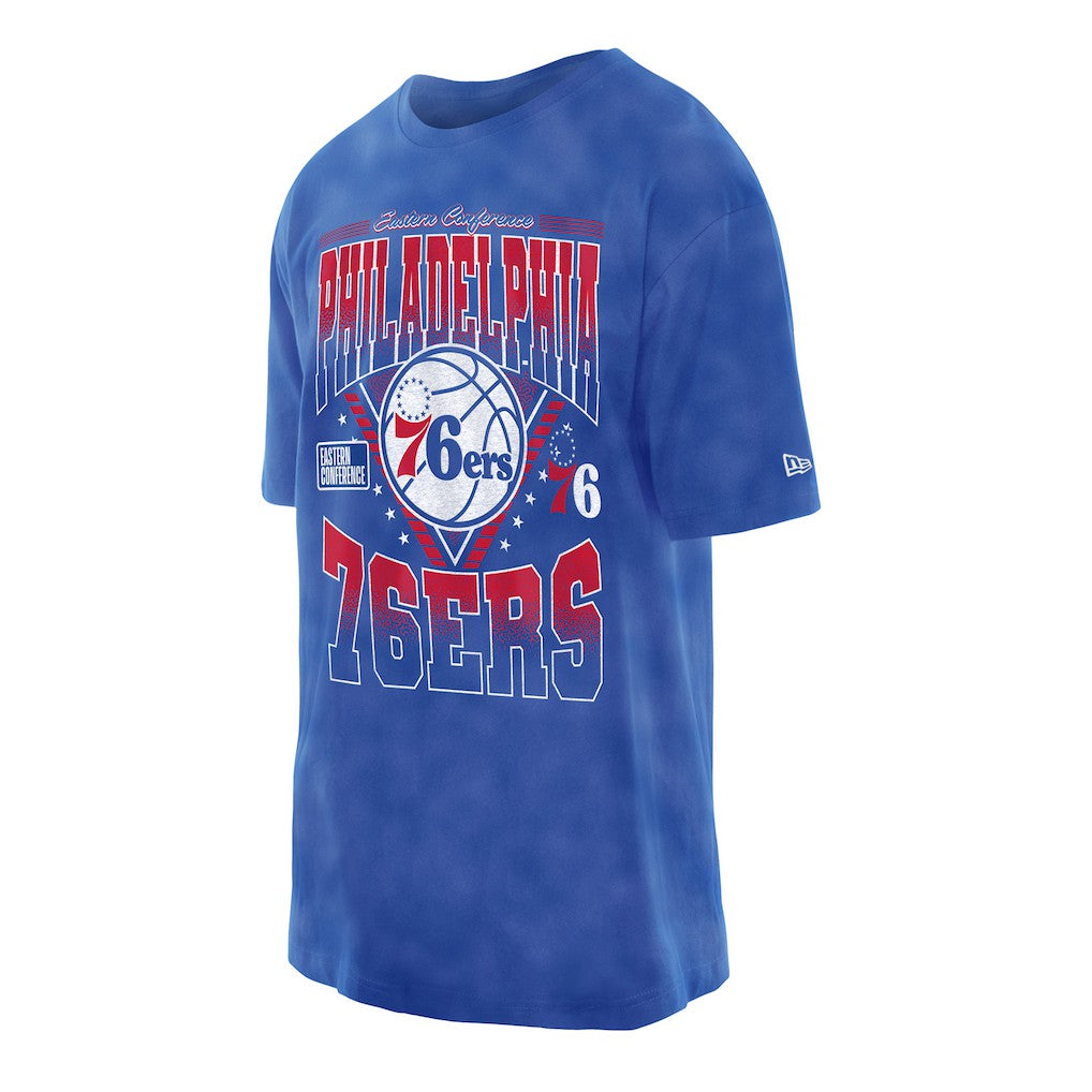 Philadelphia 76ers Boxy Old School Sport Vintage Wash T-Shirt On Sale