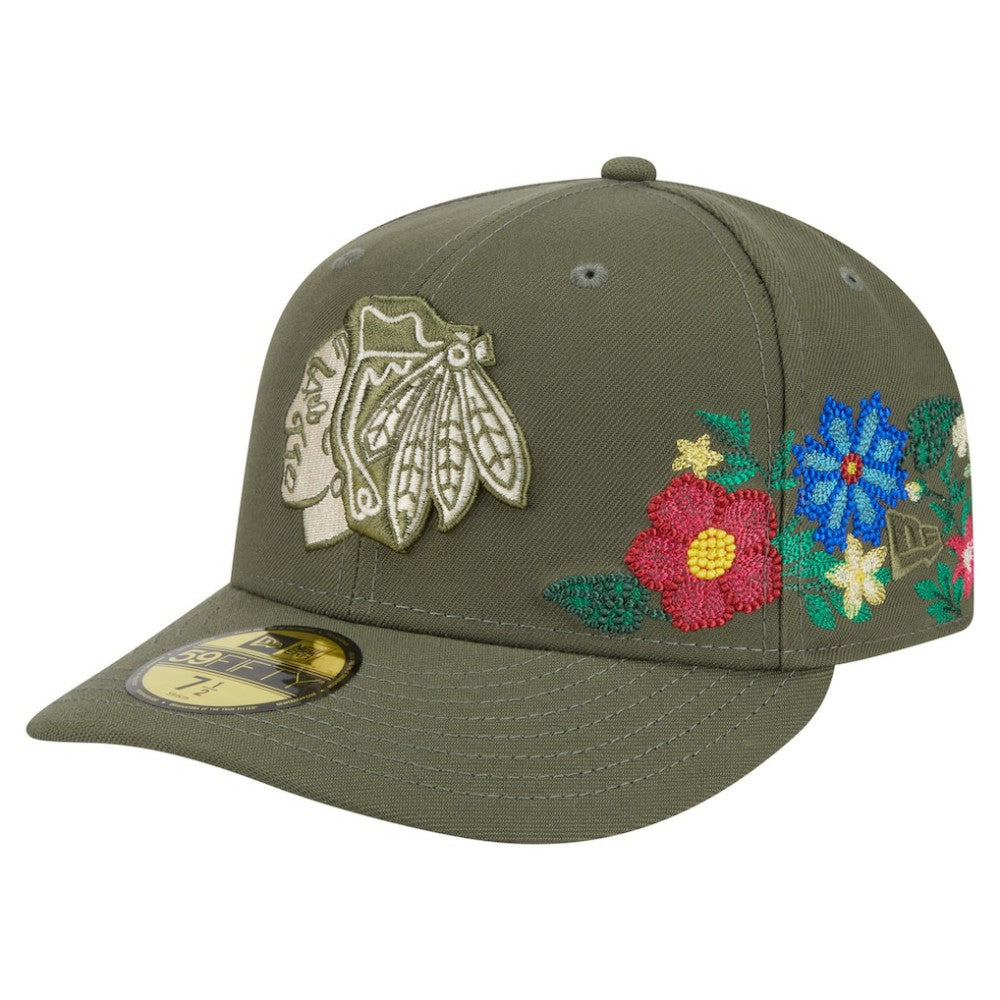 Chicago Blackhawks New Era Tonal Florals 59FIFTY Fitted Hat For Sale